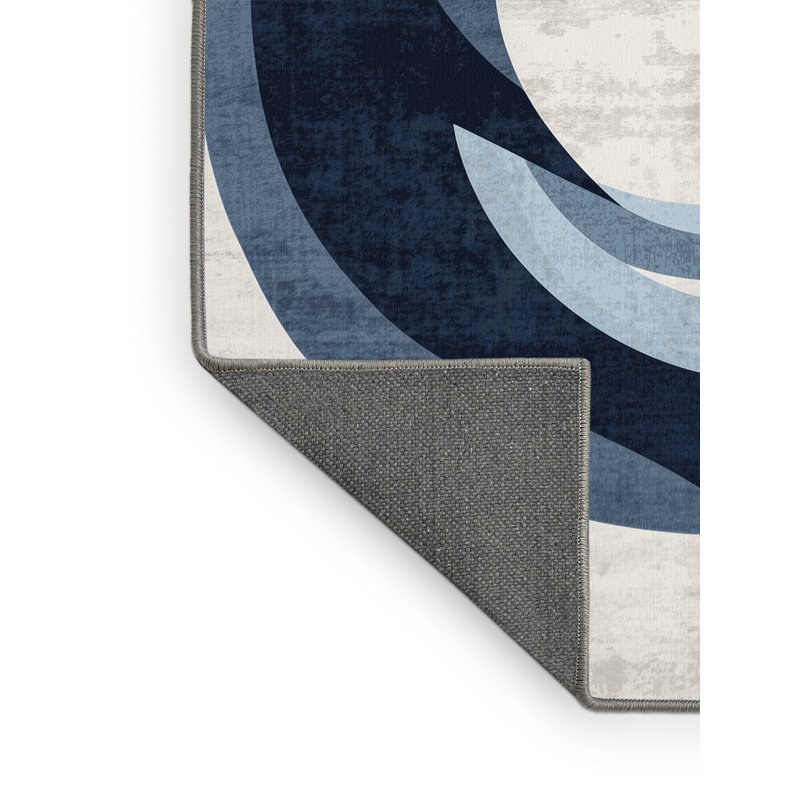 Tapis moelleux moelleux et moelleux à motif abstrait moderne et beige, 3 X 5