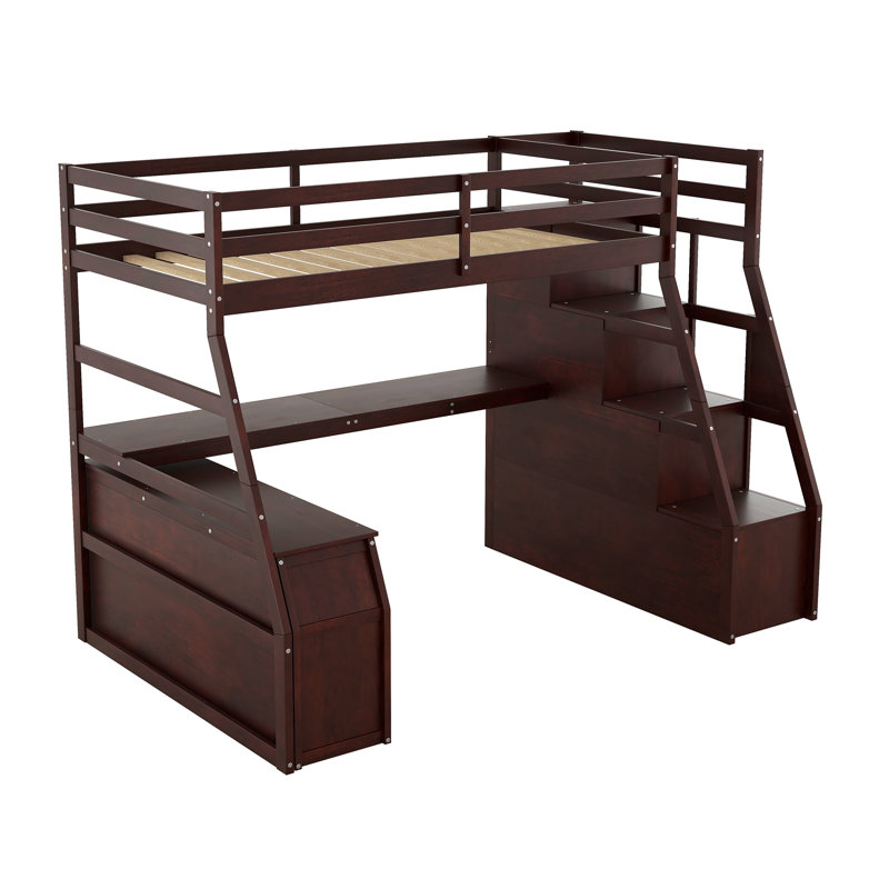 Harriet Bee Heiki Kids Twin Loft Bed with Drawers & Reviews | Wayfair