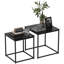 Aida Glass Top Frame Nesting Tables