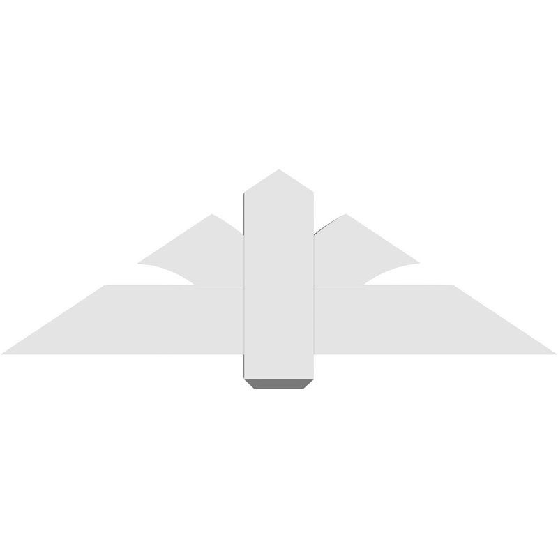 Support pour pignon en PVC Redmond, H 16 po x l 48 po (pas: 8/12), P 4 po x F 6 po