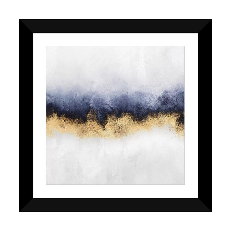 «Sky», reproduction sur toile, Papier d'art encadré noir, Blanc, H 16 po x l 16 po x P 1 po