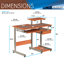 Bureau d'ordinateur complet, grain de bois