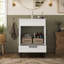 Meuble-lavabo moderne avec lavabo, 2 portes, 1 grand tiroir, charnières à fermeture douce, poignée en métal et pattes pour un montage facile-2135398-2135402