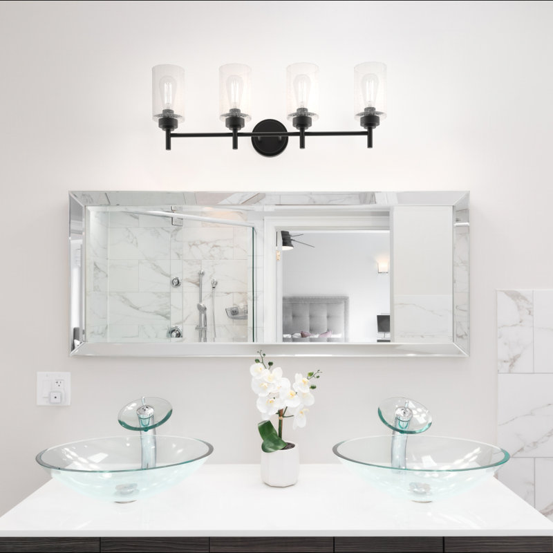 Wexton 4-Light 5.25” Wide Vanity Light, Matte Black