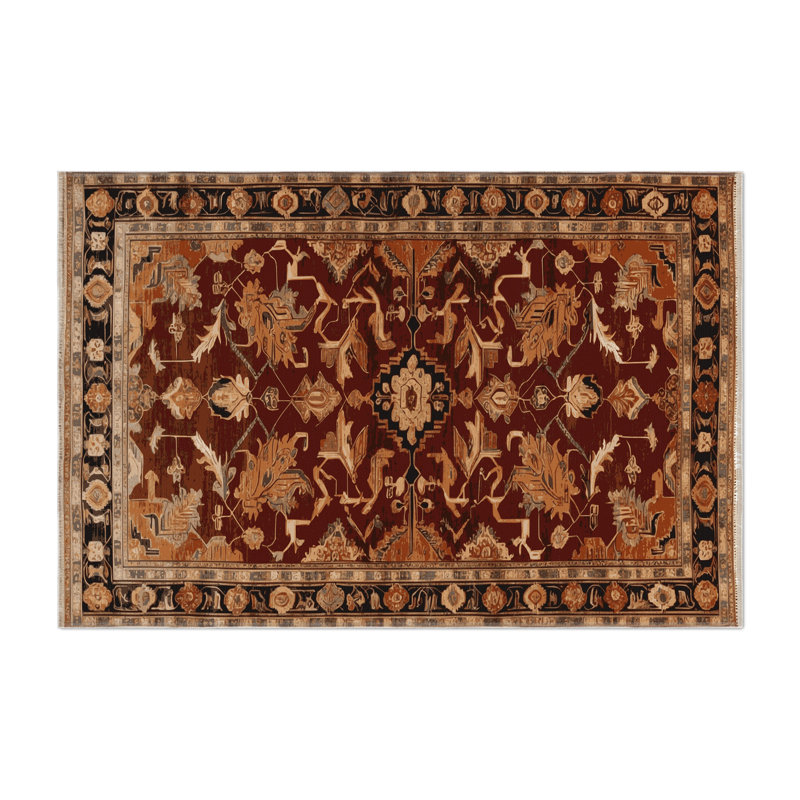 Tapis turc intérieur et extérieur brun, Rectangulaire 2 pi x 3 pi