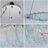 Led Dimmable Blue Glass Crystal Chandelier