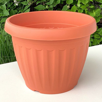 Terracotta Campana Plastic Cache Pot Planter