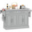 Chariot pour îlot de cuisine avec 2 tiroirs, porte-épices, couteau et porte-serviettes Kitchen Island