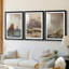 Paysage rétro CCxxv - impression encadrée de qualité supérieure sur mesure mat - 3 pièces-856456537-856456539