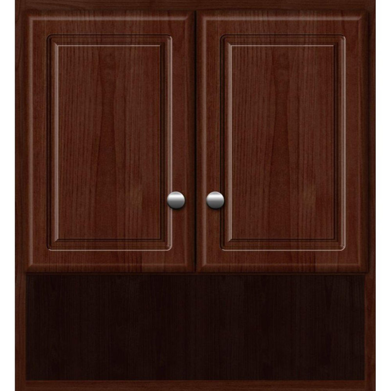 Armoire de salle de bain murale, Aulne foncé