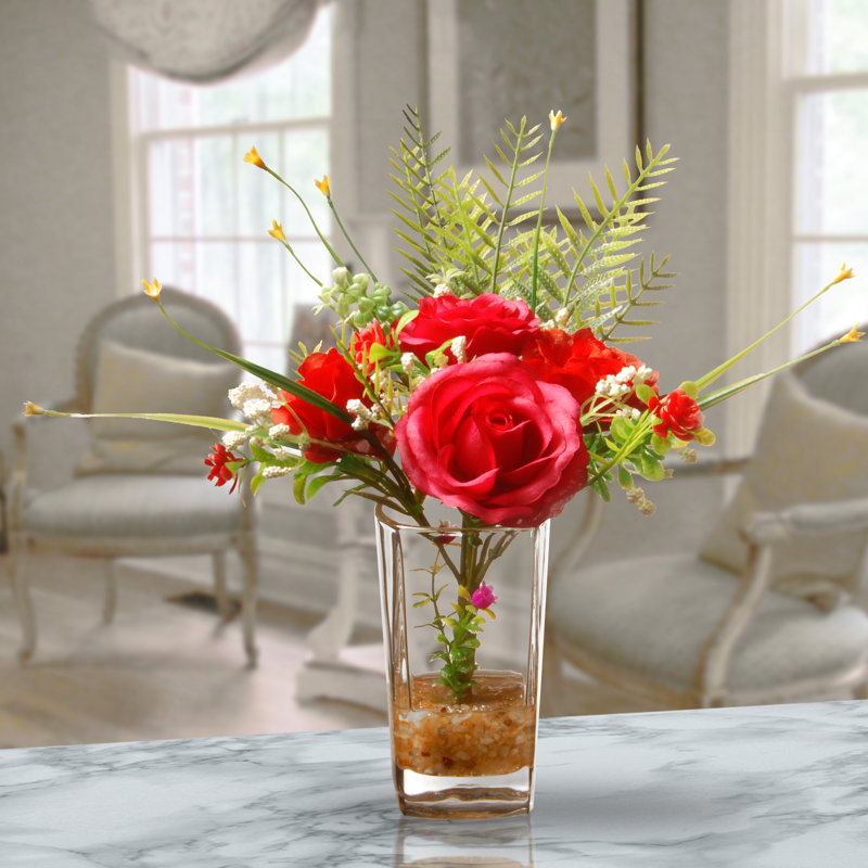 12" Rose Flowers Arrangement