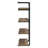 Black And Rustic Oak 4-Tier Wall Shelf-125336507