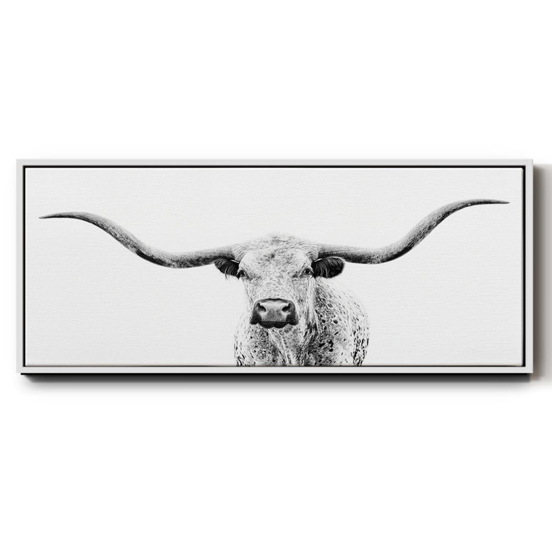 «Longhorn Gaze», toile encadrée