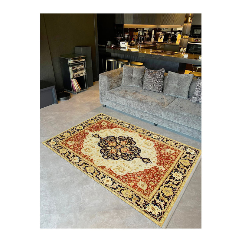 Tapis décoratif délavé traditionnel à motif machine délavé à la machine dans la collection Barcelona