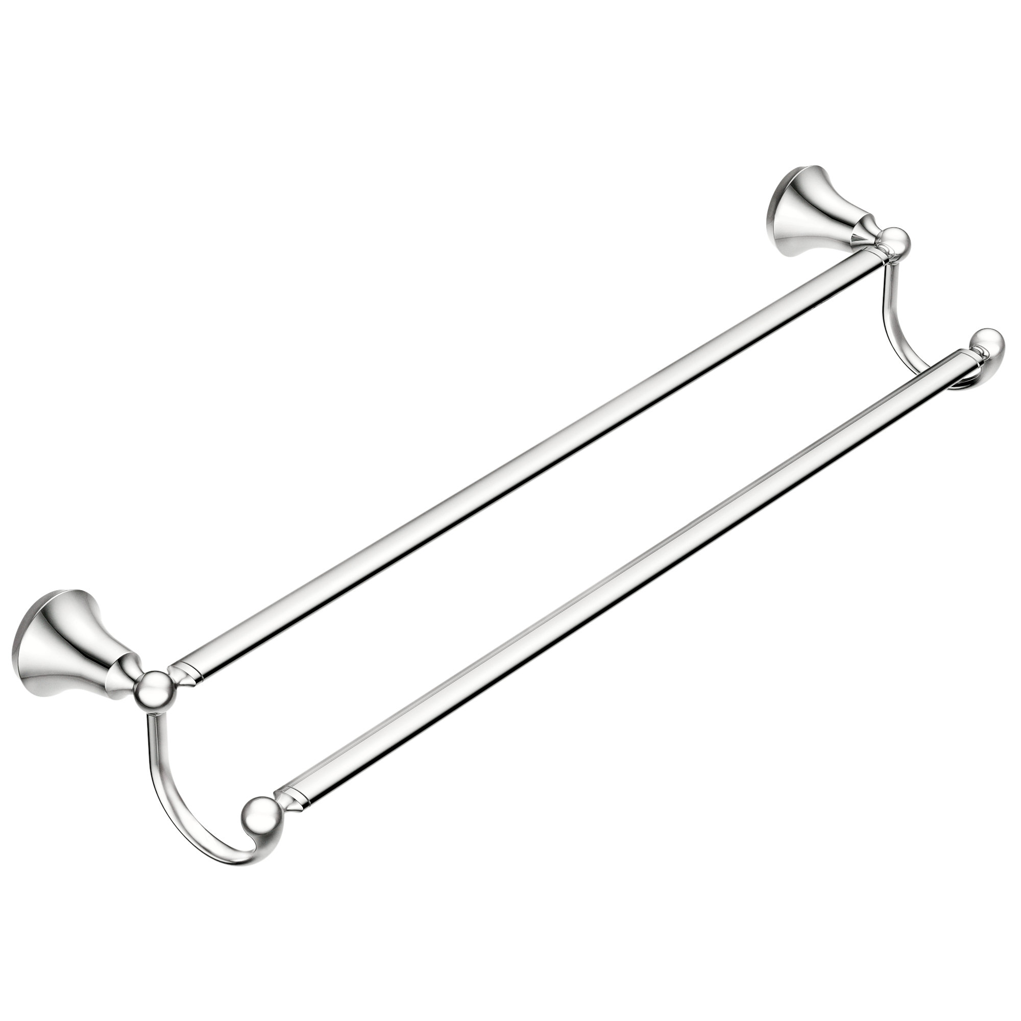 Wynford Double 24" Wall Mounted Towel Bar, Chrome