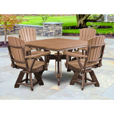 Alyxzander 4 - Person Patio Dining Set with Square Table