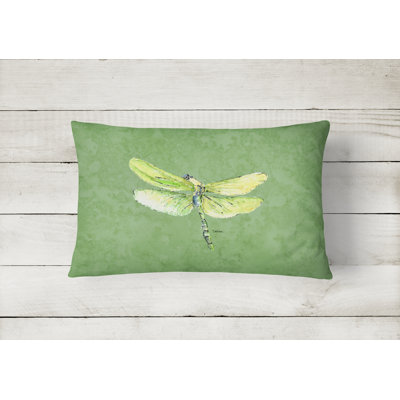 Dragonfly Outdoor Reversible Throw Pillow