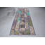 Tapis vintage rétro style bohème en patchwork turc pour un couloir élégant