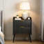 Table de chevet moderne avec 2 tiroirs et tablette ouverte, table de chevet compacte pour la chambre à coucher, le salon et les petits espaces