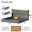 Lit plateforme tapissier Coba avec tiroirs de rangement et station de charge-1289601792-1289601807