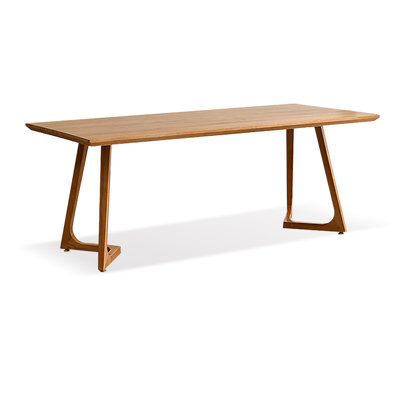 Brown Rectangular Solid Wood Dining Table