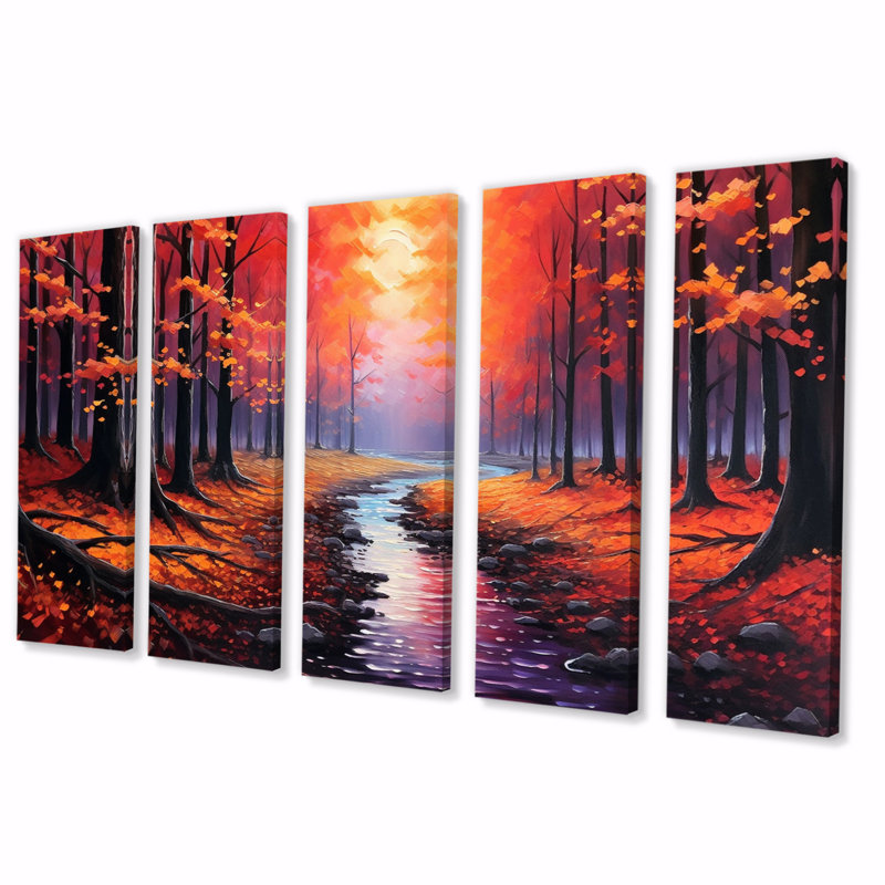 Enchanted Path II - Countryside Canvas Print - 5 Equal Panels