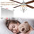 Kahliel 48" Caged Ceiling Fan with Light and Remote, Reversible DC Motor Farmhouse Solid Wood Ceiling Fan-275570781-275592521
