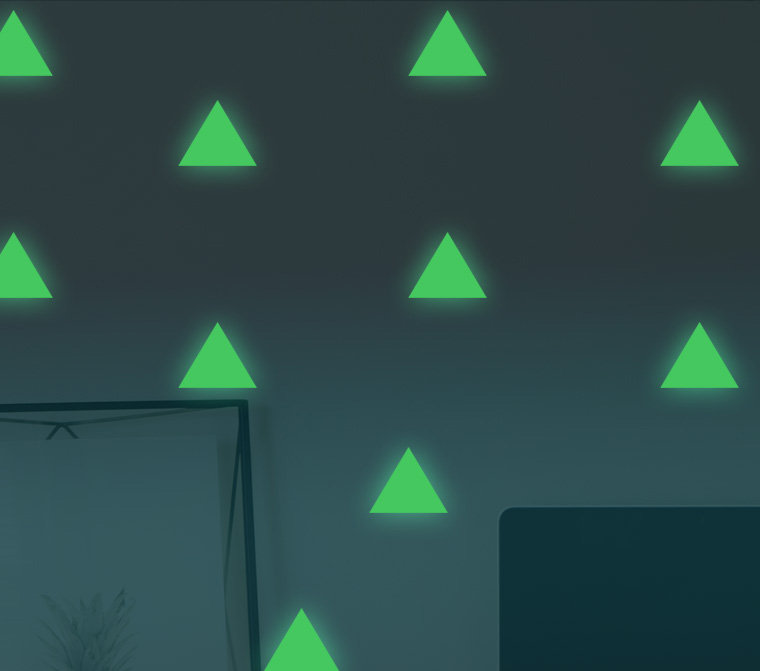 Triangle Glow in Dark Wall Sticker