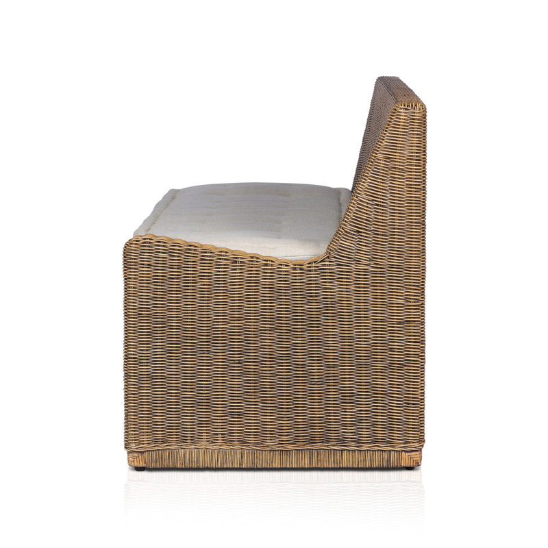 Senna Woven Dining Bench, 33" H x 72" W x 26.25" D