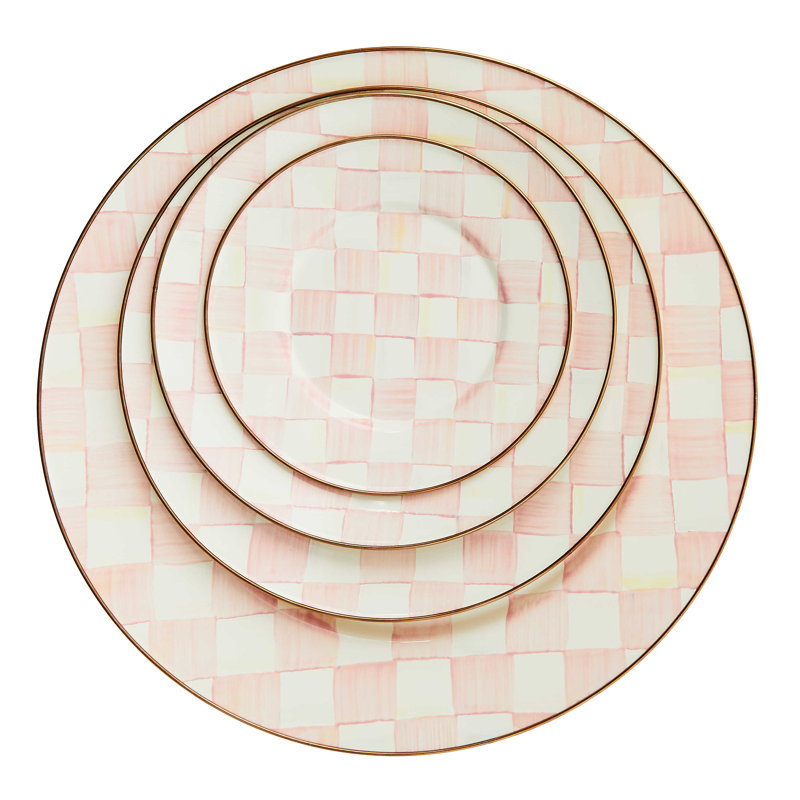Rosy Check Dinner Plate