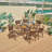 Rattan patio table and chair combination