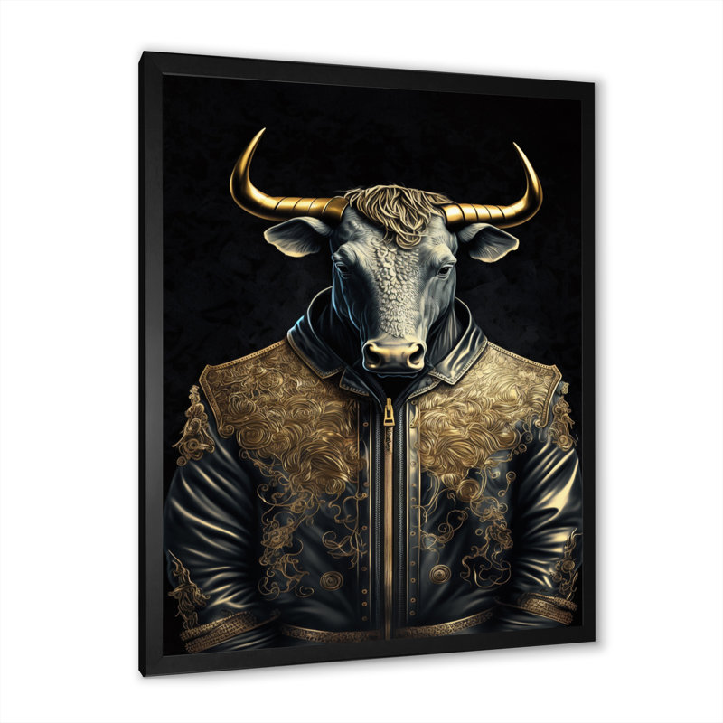«Karlesha Bull With A Stylish Designeather», reproduction sur toile, H 20 po x l 12 po x P 1 po