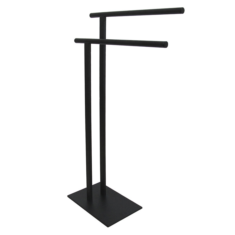 Kingston Brass Edenscape Freestanding Dual Towel Rack, Matte Black