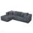 105 Inch L-Shaped Modular Compression Sofa, Plush Upholstery, All-Foam Structure, Vacuum-Packed, Space-Saving For Living Room, Bedroom, Apartment (Right Chaise)-412652147-412652146
