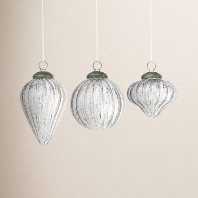 3 Piece Mini Shapes Finial Ornament Set