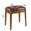 Tabouret élégant en bois rembourré et polyvalent pour meuble-lavabo, salle à manger, bureau et vestibule-101051880