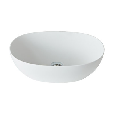 Casainc Oval Solid Surface Resin Bathroom Vessel Sink