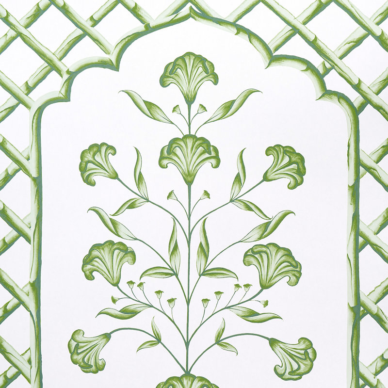 Panneau de treillis en bambou Schumacher x Marie-Anne Oudejans A, Vert