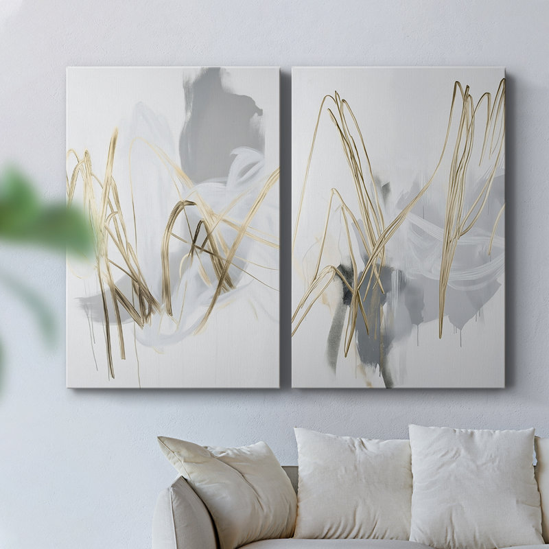 Série ABSTRACT DCCLxxix - Toile tendue avec châssis de qualité supérieure - Prêt à être accroché, H 18 po x l 24 po