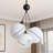 Keyari 3 - Light Modern Dimmable Globe Chandelier with White Glass Shade Cluster Pendant-1663630930