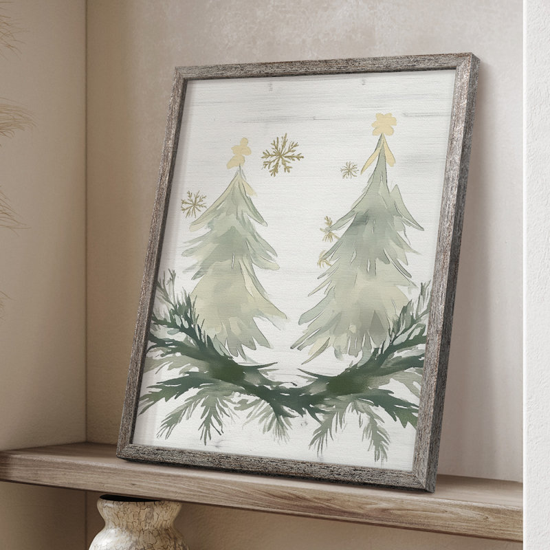 «Christmas Holiday Art», reproduction encadrée Ccclxxx - bois massif
