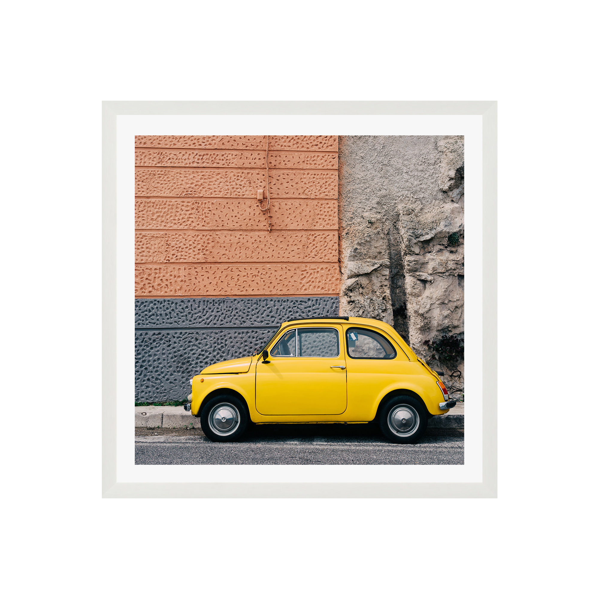Amalfi Coast Drive XII by Bethany Young, White Single Picture Framed, 36" H x 36" W x 0.75" D, Yes