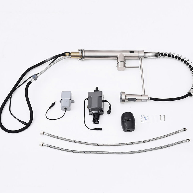 Robinet automatique sans contact intelligent, escamotable inclus, technologie de capteur de mouvement, finition
