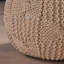 Pouf rond en coton Bordeaux, beige-1730134604
