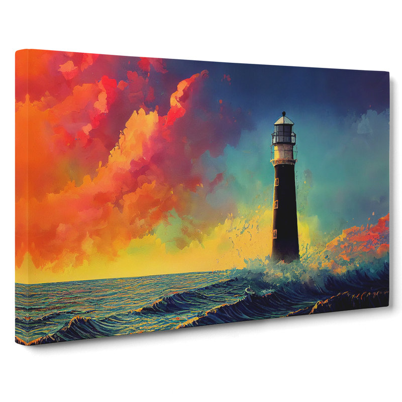 Sculptured Lighthouse - Wrapped Canvas, 40cm H x 60cm W x 3cm D