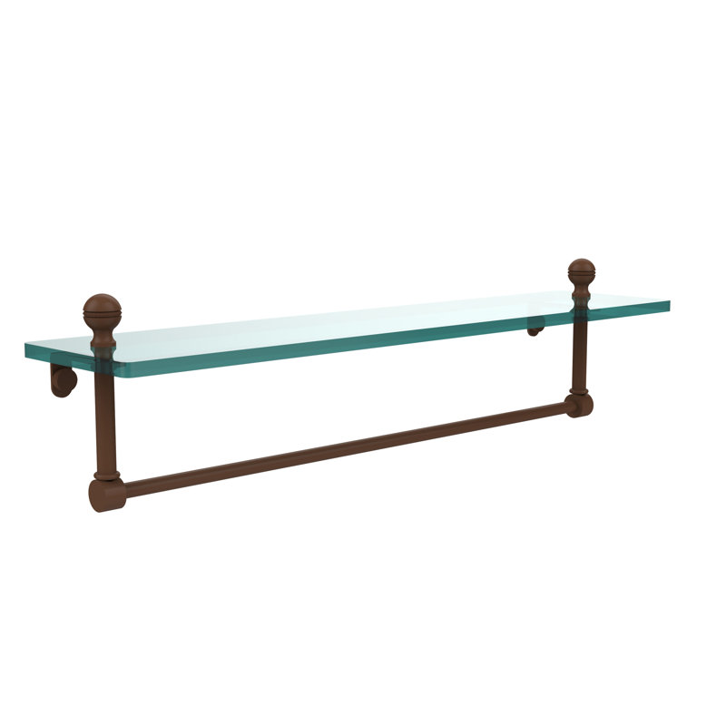 Morosini Bracket Shelf with Towel Bar, Antique Bronze