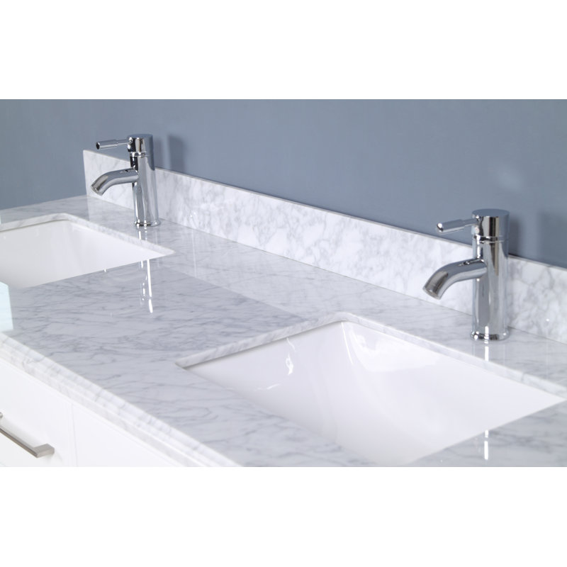 Ensemble de meuble-lavabo double 62 po Prestwick, Blanc