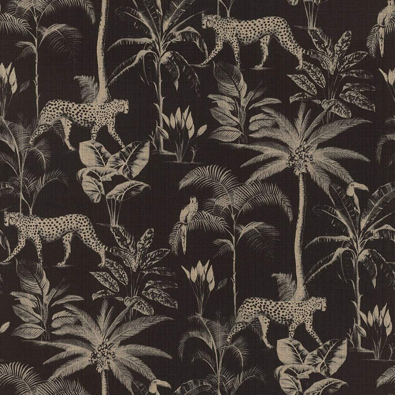 Inkerman10m x 53cm 3D Embossed Paste the Wall Wallpaper Roll, Black/Gold