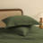 Dreamology Waffle Weave Duvet Cover, King Duvet Covers,100% Cotton Waffle Duvet Covers with Zipper Closure, Soft Luxury Textured & Breathable, 2 Pillow shams, 1 Duvet Cover (Green, King)-124137416-124137415