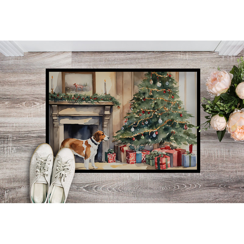 Jazariah Non-Slip Christmas Doormat, 24" W x 36" L